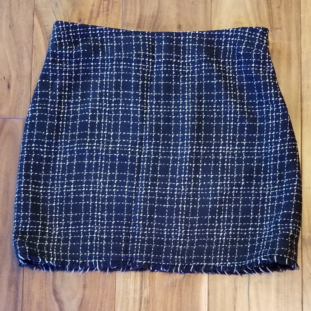 Tweed plaid woven knit lined skirt (bundle $10/ea)